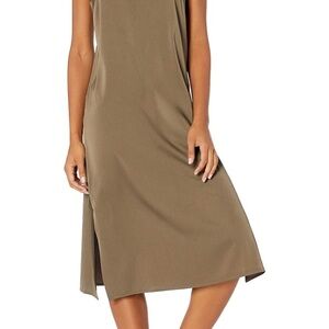 Elegant Midi Dress in Olive Green